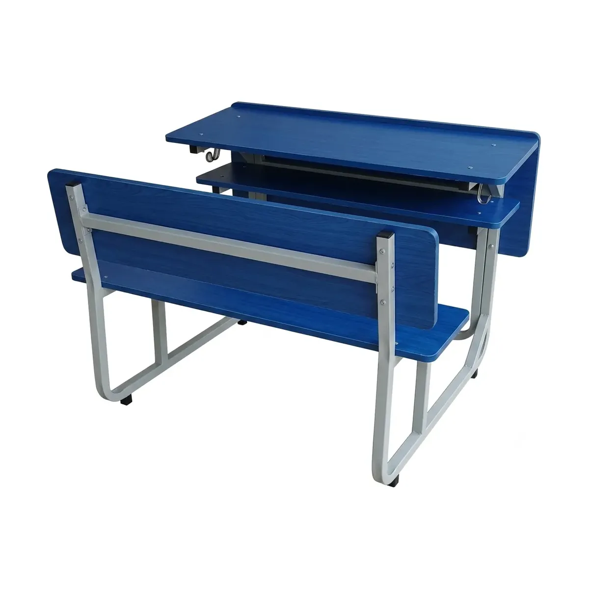 Double Student Desk-and-Bench Combo