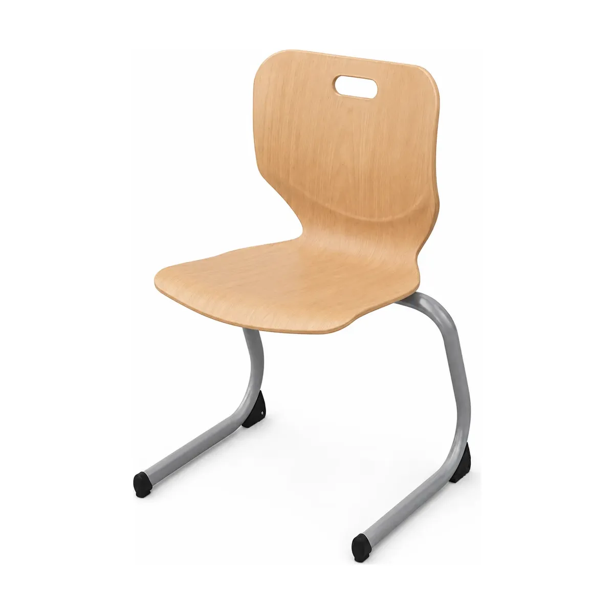 Ergonomic Wood-Shell Cantilever Chair
