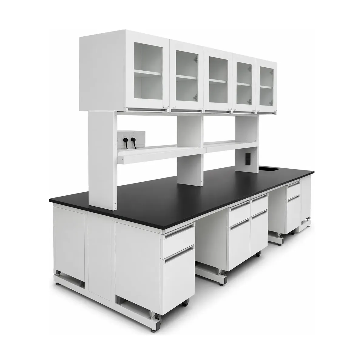 Wall Bench with Glazed Storage