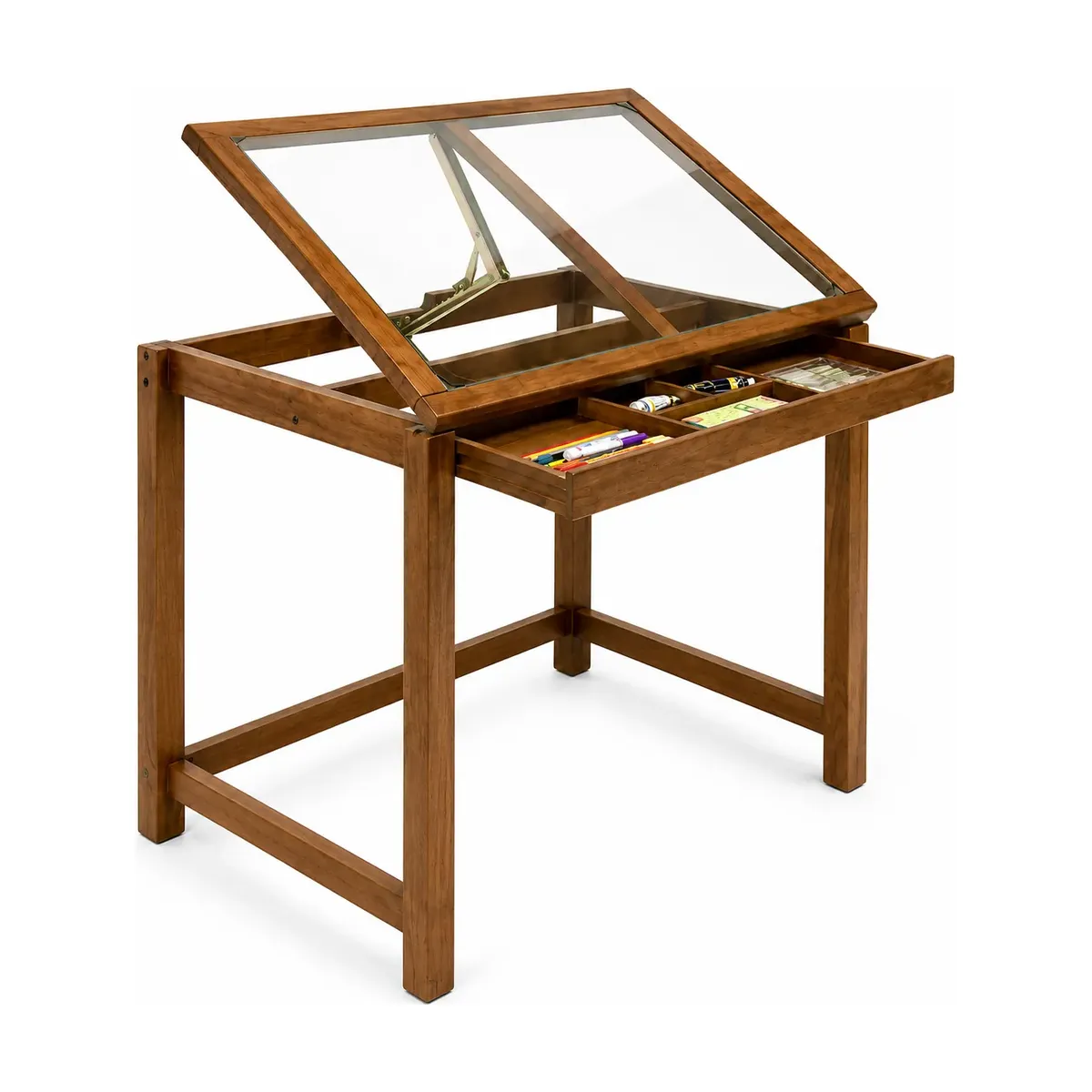 Glass-Top Art Table