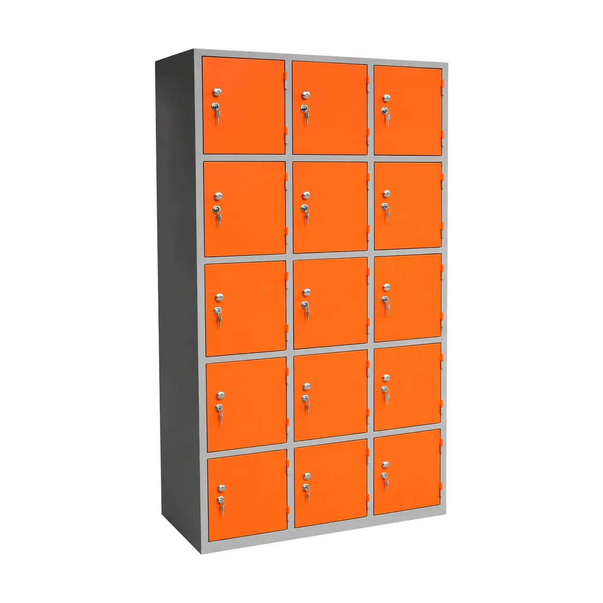 Fifteen-Door Box Locker